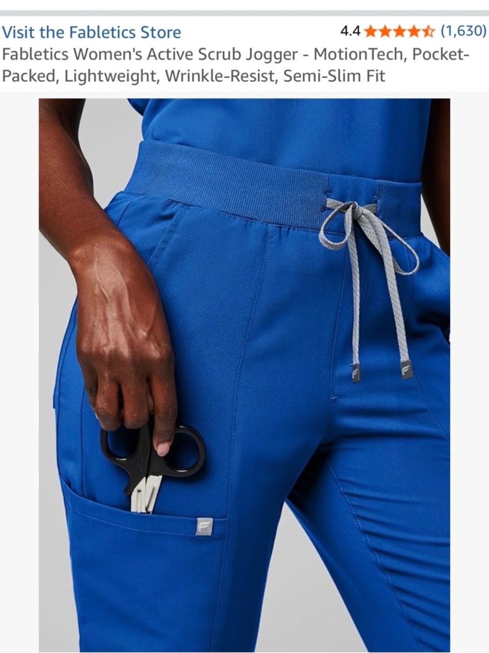 Bundle of 2 Fabletics Women’s Royal Blue Scrubs Jogger Pants - Picture 10 of 12